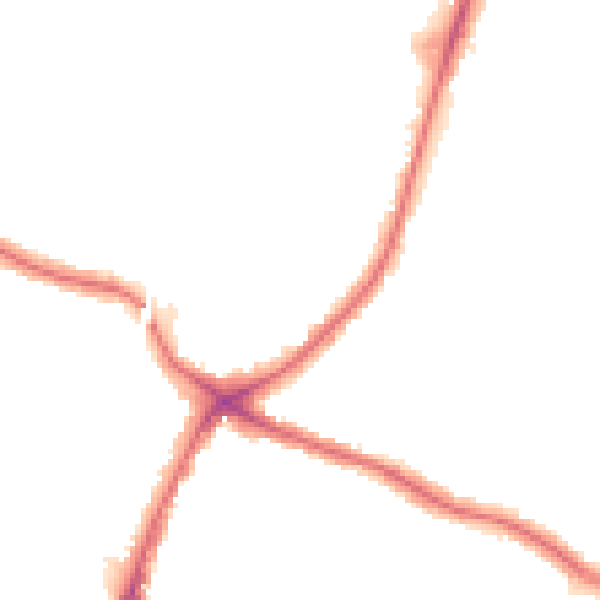 Night-time road noise heatmap for N13 4DS