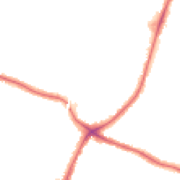 Night-time road noise heatmap for N13 4DX