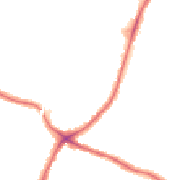 Night-time road noise heatmap for N13 4ED