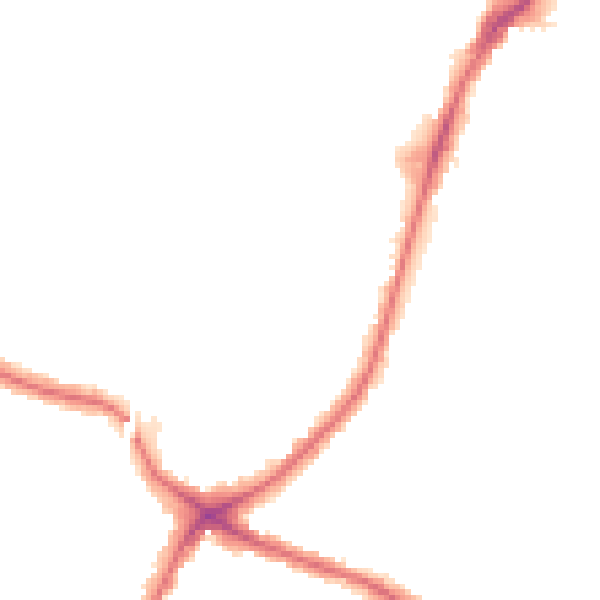 Night-time road noise heatmap for N13 4EH