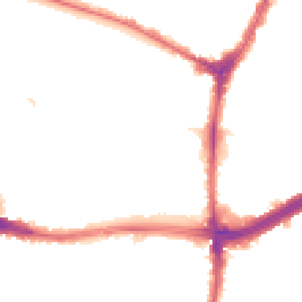 Night-time road noise heatmap for N13 4EX