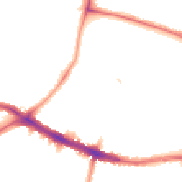 Night-time road noise heatmap for N13 4HP