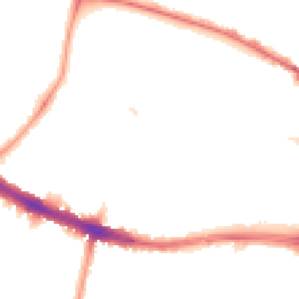 Night-time road noise heatmap for N13 4JX
