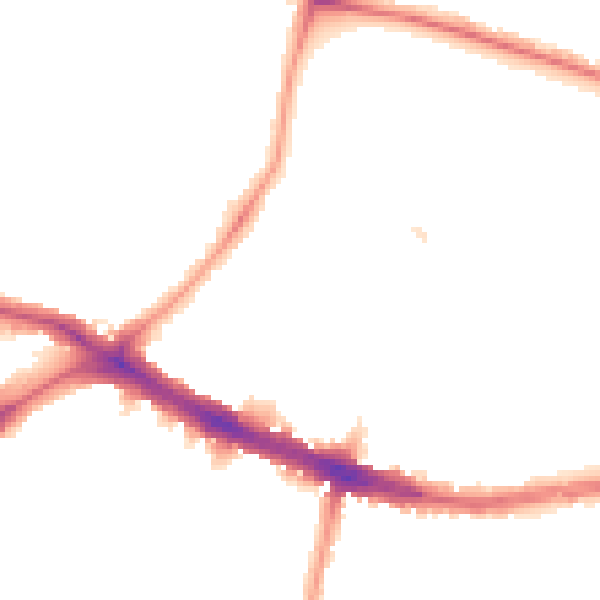 Night-time road noise heatmap for N13 4JY