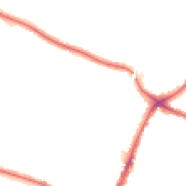 Night-time road noise heatmap for N13 4LR