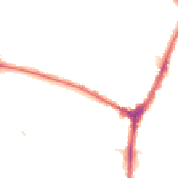 Night-time road noise heatmap for N13 4PP