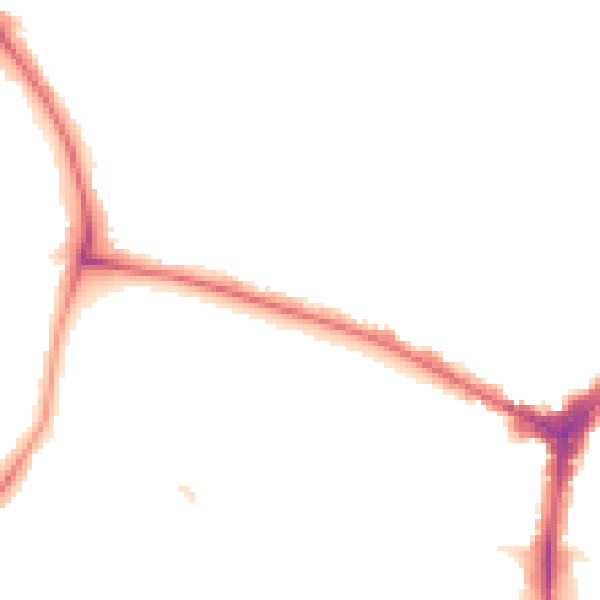 Night-time road noise heatmap for N13 4PT