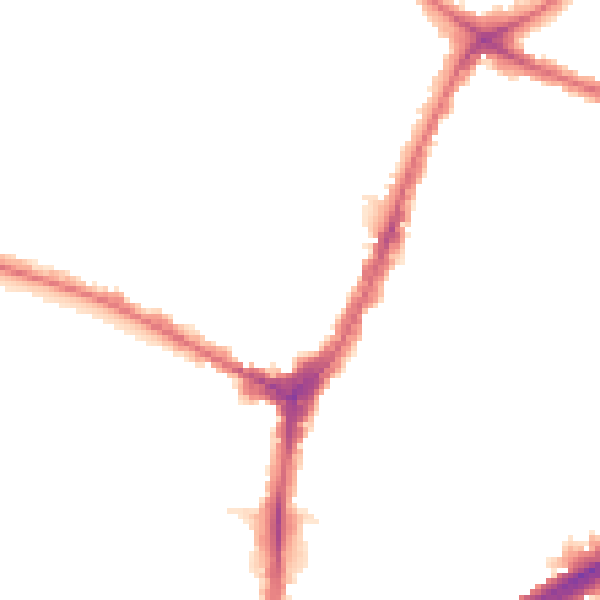Night-time road noise heatmap for N13 4QU