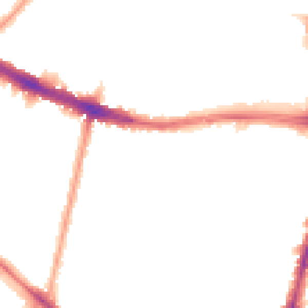 Night-time road noise heatmap for N13 4SA