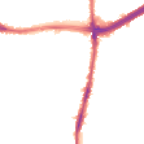 Night-time road noise heatmap for N13 4TL