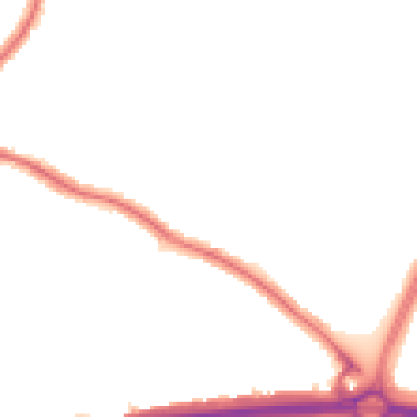 Night-time road noise heatmap for N13 5AS
