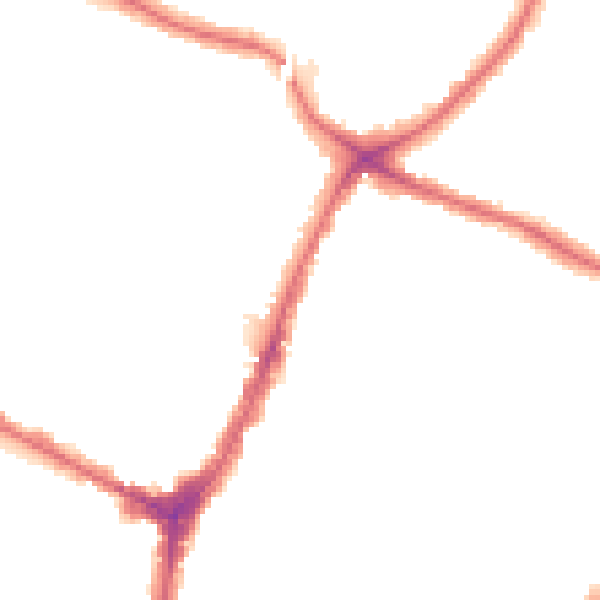 Night-time road noise heatmap for N13 5PD