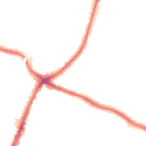 Night-time road noise heatmap for N13 5RR