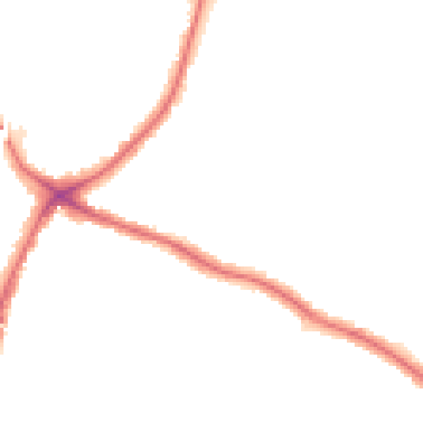 Night-time road noise heatmap for N13 5TA