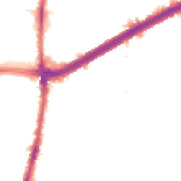 Night-time road noise heatmap for N13 6AW