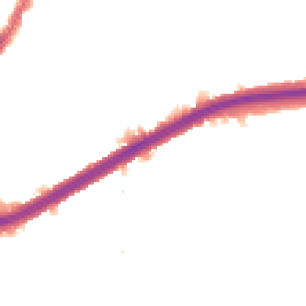 Night-time road noise heatmap for N13 6BW