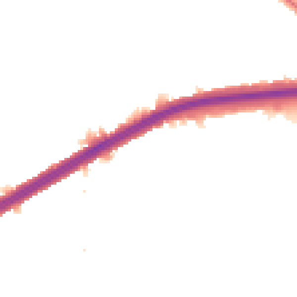 Night-time road noise heatmap for N13 6HF