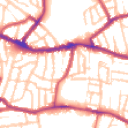 Daytime road noise heatmap for N15 3BS