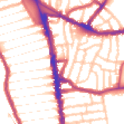 Daytime road noise heatmap for N15 3JA