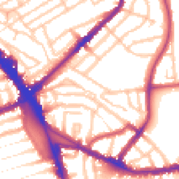 Daytime road noise heatmap for N15 3NA