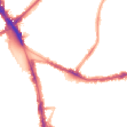 Night-time road noise heatmap for N15 3PY