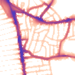 Daytime road noise heatmap for N15 3SL
