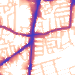 Daytime road noise heatmap for N15 4DD