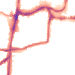 Night-time road noise heatmap for N15 4DS