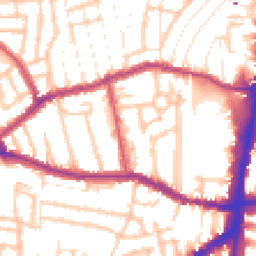 Daytime road noise heatmap for N15 4EG