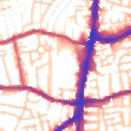 Daytime road noise heatmap for N15 4FN