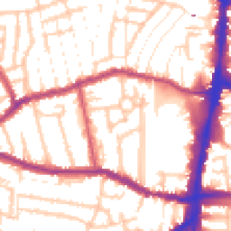 Daytime road noise heatmap for N15 4FS