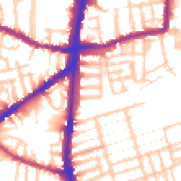 Daytime road noise heatmap for N15 4NR