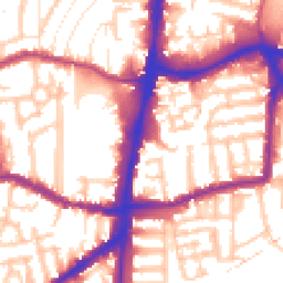 Daytime road noise heatmap for N15 4UR