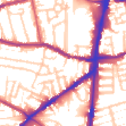 Daytime road noise heatmap for N15 5DD