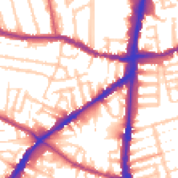 Daytime road noise heatmap for N15 5EN