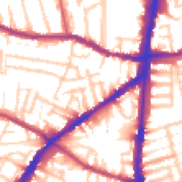 Daytime road noise heatmap for N15 5EP