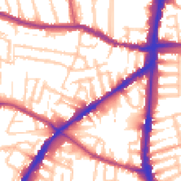 Daytime road noise heatmap for N15 5LG
