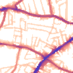 Daytime road noise heatmap for N15 5PY