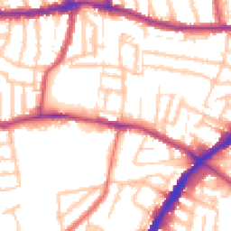 Daytime road noise heatmap for N15 5RA