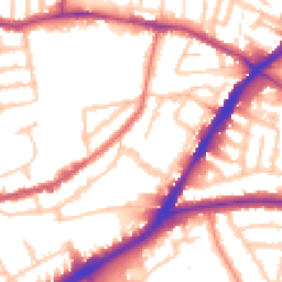 Daytime road noise heatmap for N15 6ED