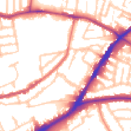 Daytime road noise heatmap for N15 6EF