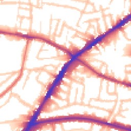 Daytime road noise heatmap for N15 6EP