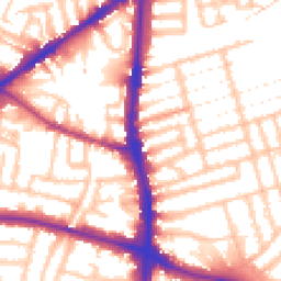 Daytime road noise heatmap for N15 6JU