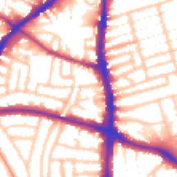 Daytime road noise heatmap for N15 6LU