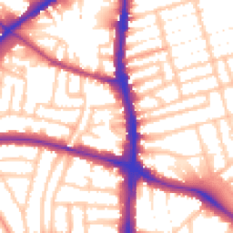 Daytime road noise heatmap for N15 6LW
