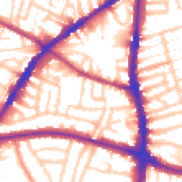 Daytime road noise heatmap for N15 6NL