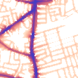 Daytime road noise heatmap for N15 6UE