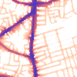 Daytime road noise heatmap for N15 6UF