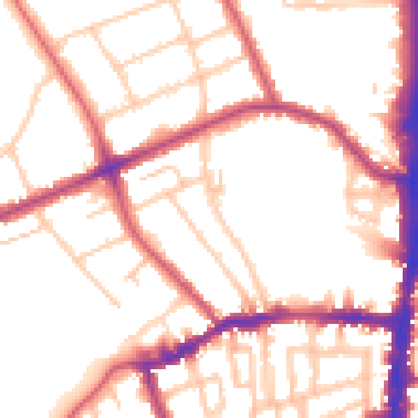 Daytime road noise heatmap for N16 0AD
