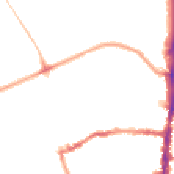 Night-time road noise heatmap for N16 0AD